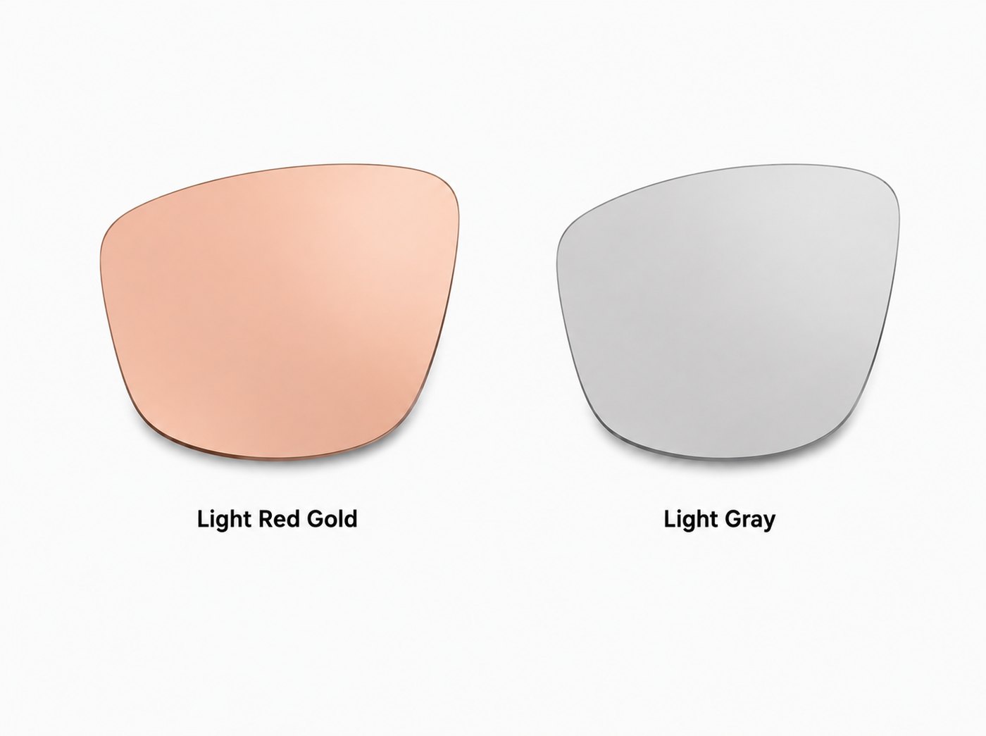 The two Masike lens tints: Light Red Gold and Light Gray