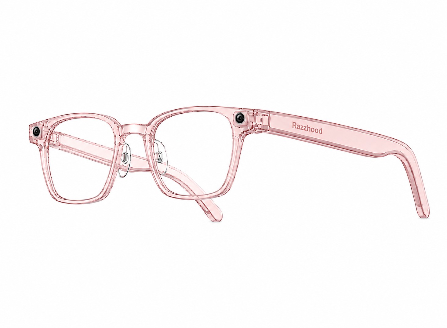 The Masike in Light Pink, the camera and both microphones on the front frame