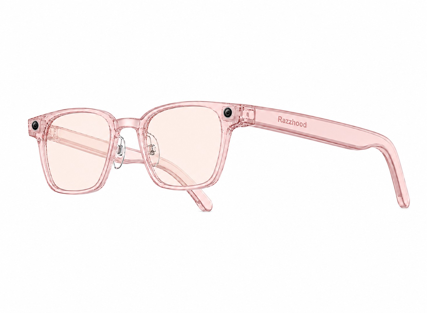 The Masike, Light Pink frame with Light Red Gold lenses
